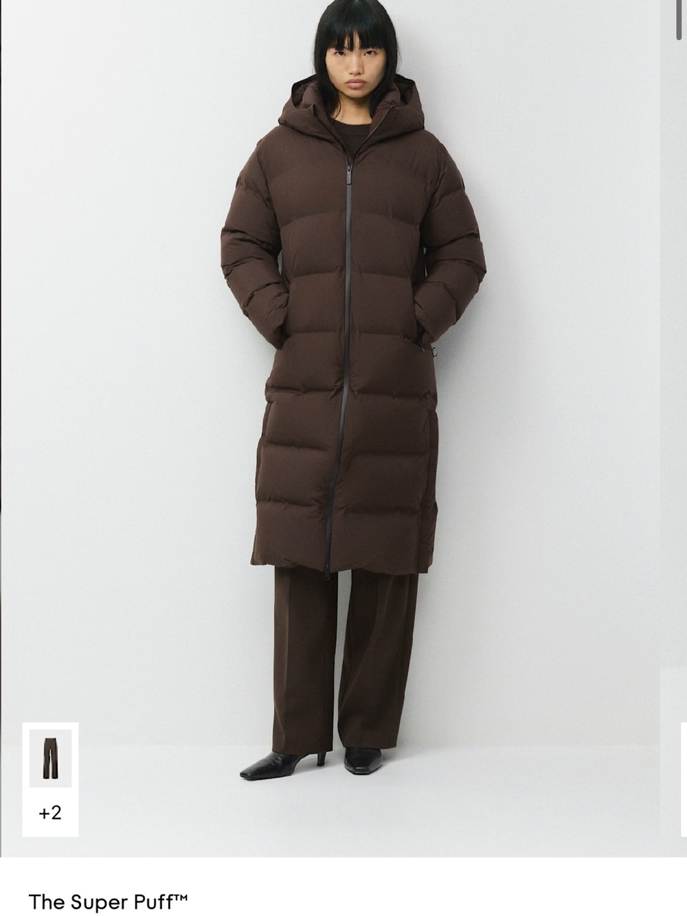 Aritzia Super Puff - Long - Rainstop - Rich Mocha Brown